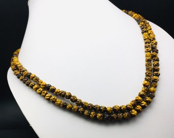 OJO DE TIGRES Natural/Tallado a mano/Forma redonda/7MM a 9MM/Cuentas de alta calidad/Collar de piedras preciosas/Hermoso collar de color marrón/Piedra preciosa natural