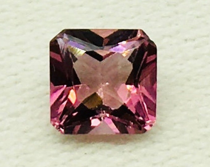 Natural PINK TOURMALINE cut stone/Square octagon shape/W 5MM L 5MM H 3.30MM/0.75 carats/Topmost quality/Loose gemstone/Back point stone/Best