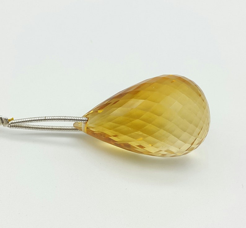 Jewelry Supplier Top Quality Citrine Faceted Drop20x32x19 mm Beads Wholesale Beads Gemstone Beads