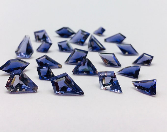 FANCY Shape 22 Pieces 19.20 Carats Free Size Top Quality IOLITE Cut Stones Lot, Selected Stones, Natural Gemstones, For Jewelry Makers