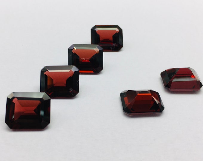 10X12 OCTAGON 6 Pieces 38.10 Carats Natural Gemstones Top Quality RED GARNET Cut Stones Lot, Loose Gemstones, Back Point Gemstone, Rare