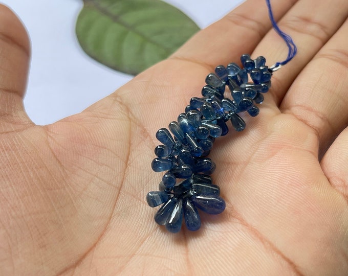 Natural BLUE SAPPHIRE/Smooth Drop/Size 3MM till 5MM/58.00 Carats/pendant/For jewelry makers/For Goldsmiths use