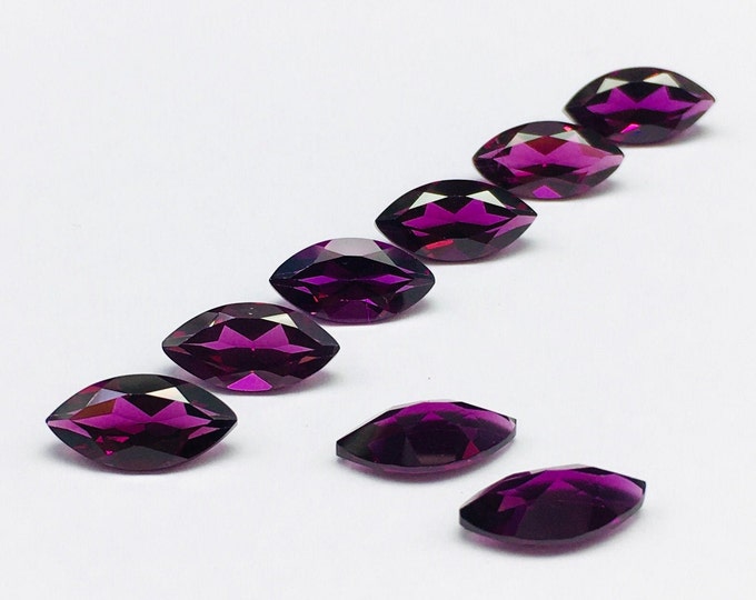 Natural RHODOLITE Cut Stone/6x12MM MARQUISE/Perfect magenta color/Beautiful color of Rhodolite/every piece is selected/Loose gemstones/Rare