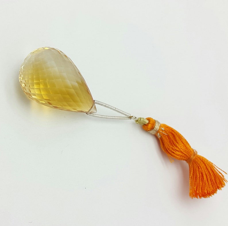 Jewelry Supplier Top Quality Citrine Faceted Drop20x32x19 mm Beads Wholesale Beads Gemstone Beads