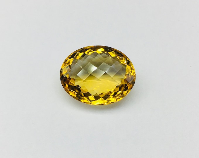 CITRINE 14x18MM/Oval shape/Weight 13.55 carat/Beautiful deep brandy color/Back point gemstone/Gemstone for ring/For jewelry makers/Rare