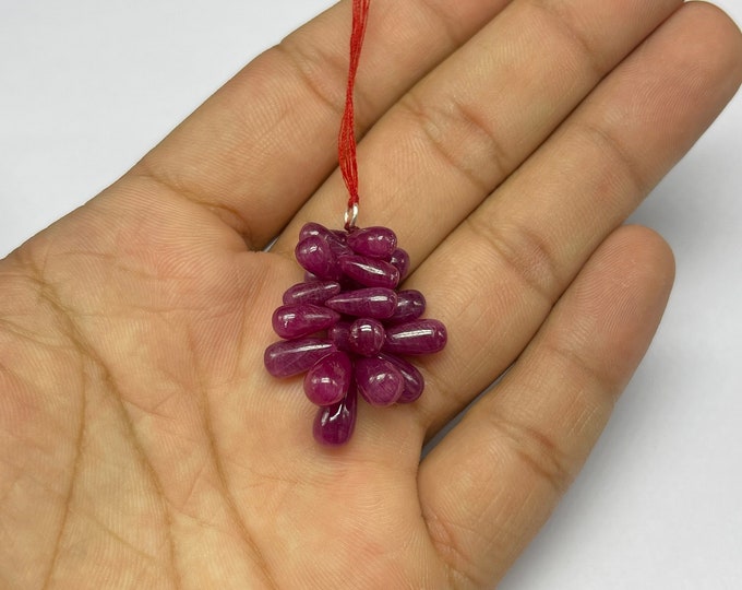 Natural RUBY/Smooth Drop/Size 4MM till 8MM/54.25 Carats/pendant/For jewelry makers/For Goldsmiths use