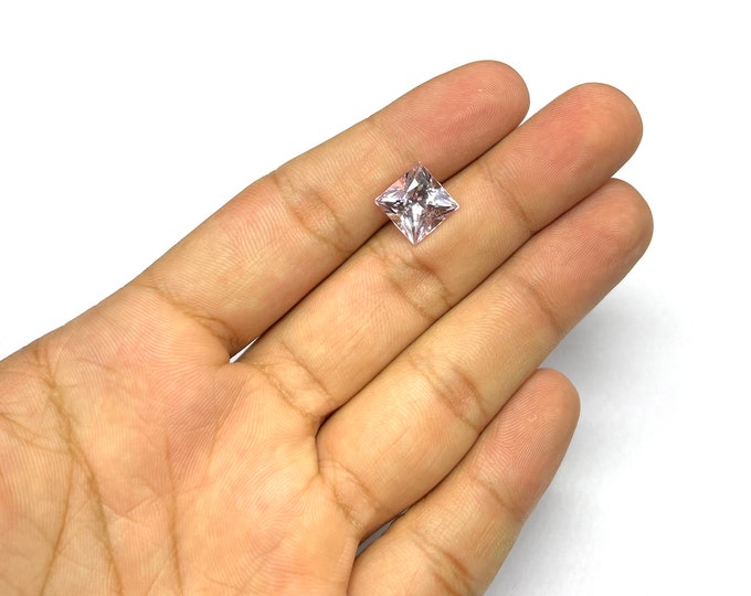 Natural MORGANITE ( AQUAMARINE )/Square princess cut/11x11MM/Beautiful pink Aquamarine gemstone/Back point gemstone/Rare gemstone for ring