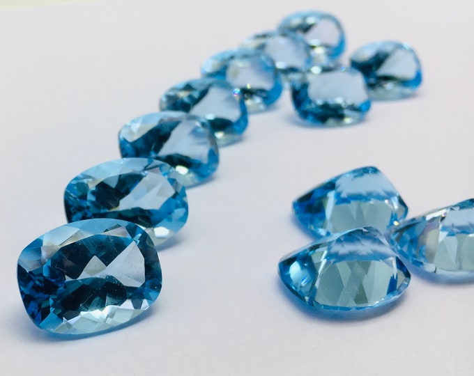 Blue topaz cut stone/ size 15x20mm/ shape cushion/ piece 1/ weight 23.18 carat/ price 227.50 usa dollar/ perfect cut & polished gemstones