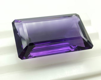 Top Quality Natural Amethyst Octagon Emerald Cut Loose Gemstone, Gemstone for Jewelry, Loose Stone, Dark Amethyst, Amethyst Gemstone - 1 Pc