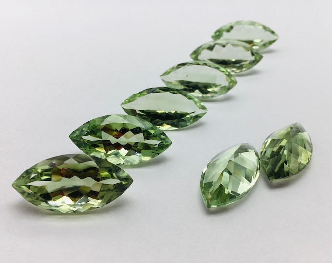 Green Amethyst (Prasiolite) Marquise Shape 15x30mm Approx 23.25 Carats, loose gemstones, natural gemstone, rare to find this quality