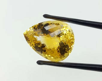 Best Quality 26.95 Carats Top Quality Brandy Color Natural CITRINE Cut PEAR Shape Gemstone, Back Point Gemstone, Attractive Gemstone