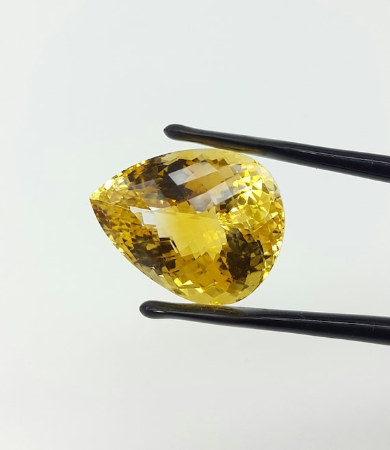 Best Quality 26.95 Carats Top Quality Brandy Color Natural CITRINE Cut PEAR Shape Gemstone, Back Point Gemstone, Attractive Gemstone