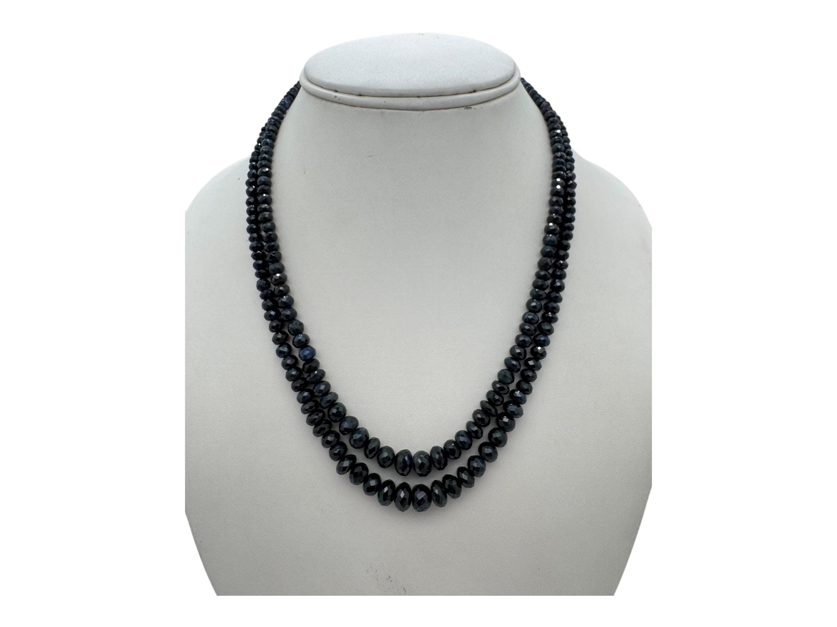 Natural BLUE SAPPHIRE 4MM Till 8MM Faceted rondelle shape/Length 16.00 inches/Genuine Blue Sapphire/Big drilled hole/100% natural sapphire.