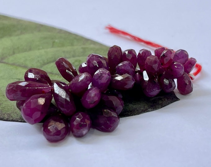 Natural RUBY/Faceted Drop/Size 6MM till 6MM/79.55 Carats/pendant/For jewelry makers/For Goldsmiths use