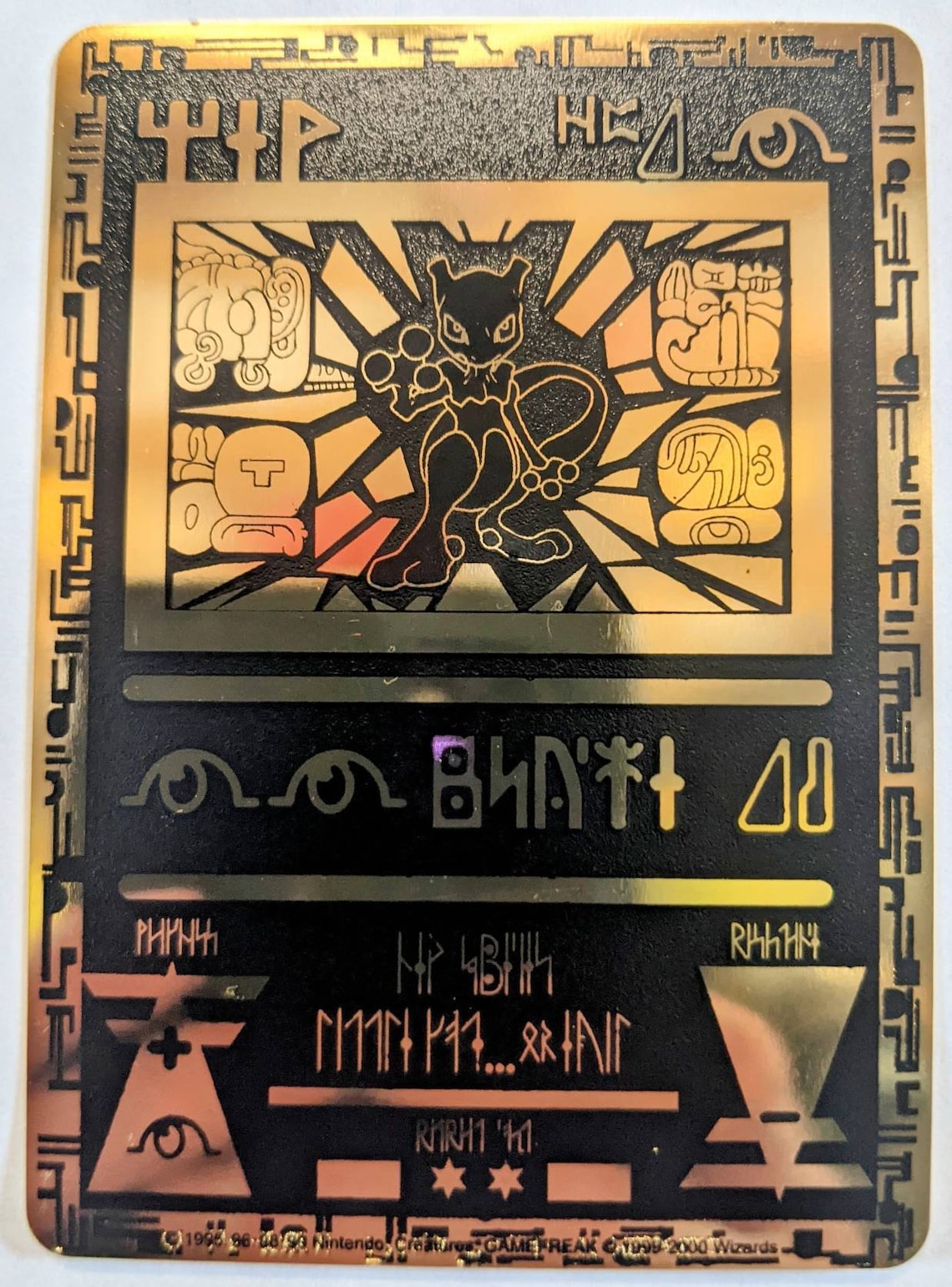 Gold Metal Pokemon Cards 1st Edition Collectible Amazing Etsy