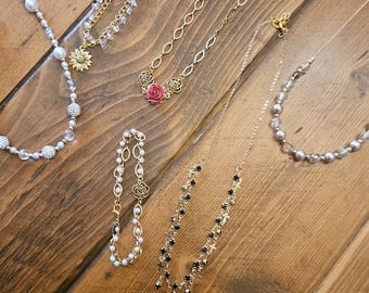 Golden cross and roses