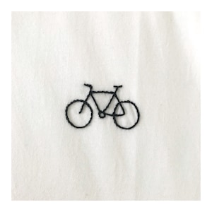 Personalize your white bicycle embroidered t-shirt image 2