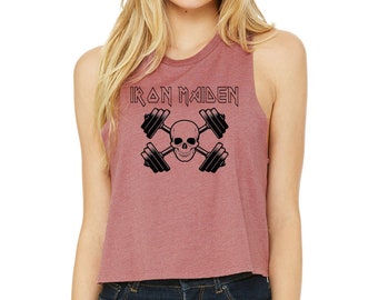Rose OR Teal "Iron Maiden" - Workout Muscle Tee