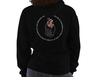 Black "Heart in Hand" Women's Hoodie