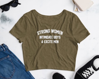 Strong Women - Women’s Crop Tee (available in 2 colors)