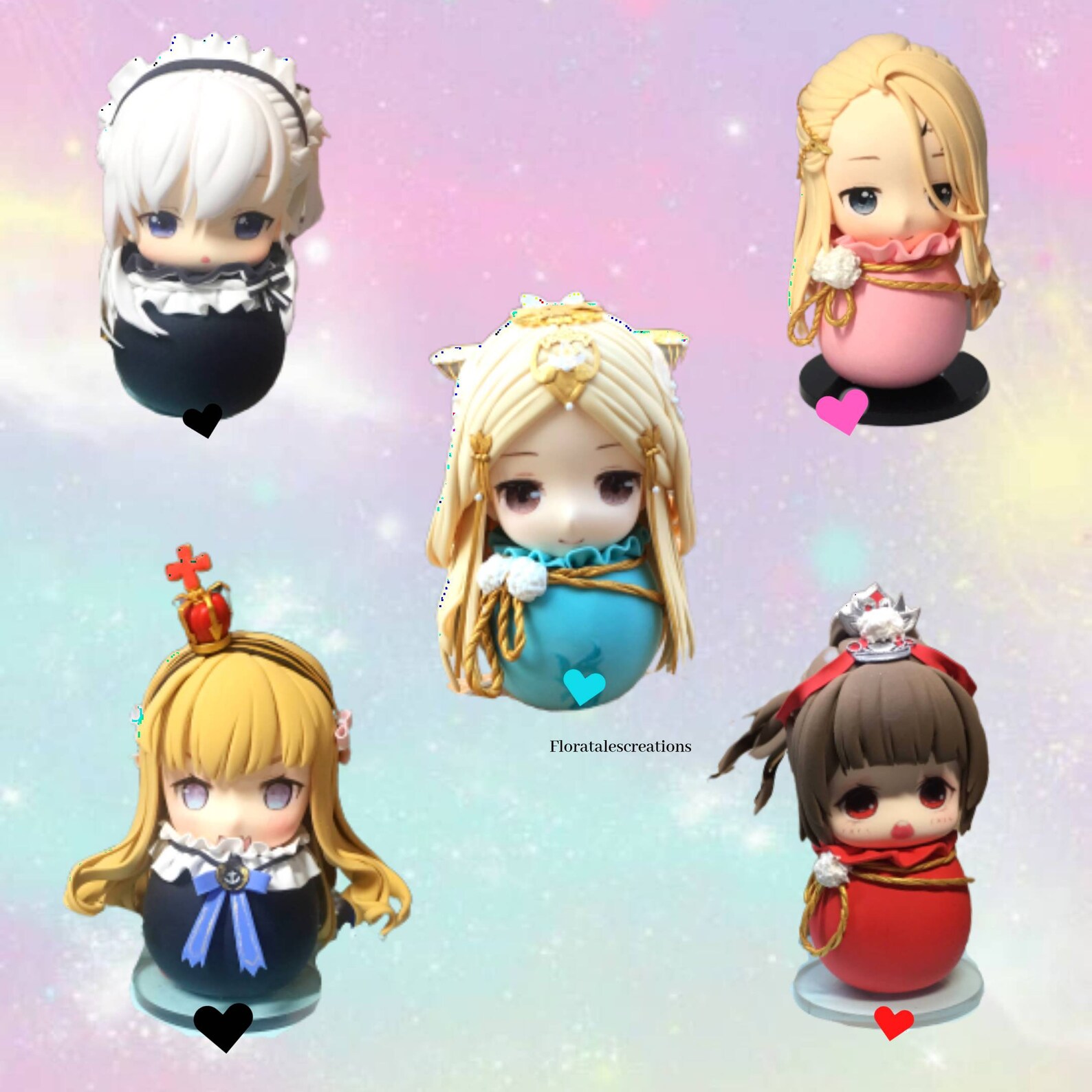 Any Anime Cute Chibi Blubs Figurines Custom Mini Human Chibi Etsy