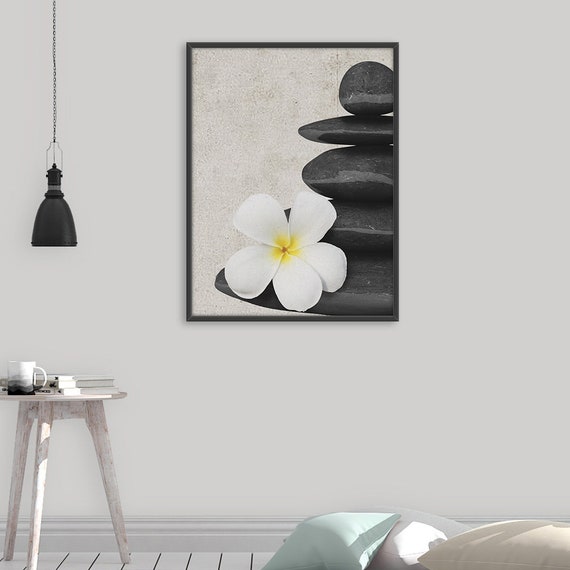 Zen Stones Wall Art Stone Balance Print Meditation Decor Etsy