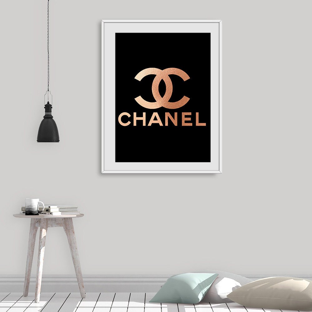Rose Gold Chanel Print | Etsy