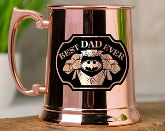 Taza de superhéroe para papá, regalo personalizado para el día del padre, regalos personalizados para papá, el mejor papá de todos los tiempos, taza de acero inoxidable, regalo para papá, taza divertida para papá