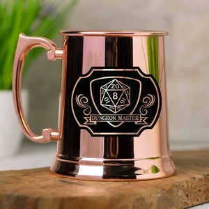 Dungeon Master Mug DM Gift Dungeon and Dragons Beer Mug Stainless Steel Cup DnD Gamer Personalized Christmas Gift For Him Husband Beer Stein