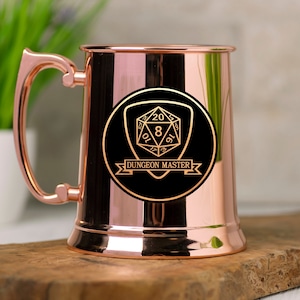 DM Gift Dungeon Master Mug Dungeon and Dragons Beer Mug Stainless Steel Cup DnD Gamer Personalized Christmas Gift For Him Husband Beer Stein