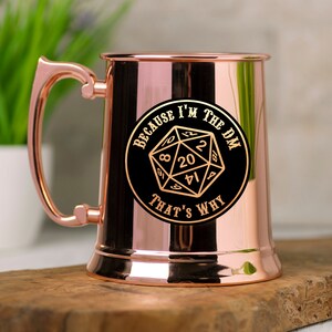I&#39;m The DM That&#39;s Why Beer Stein Mug Dungeon and Dragons Beer Mug DM Gift Stainless Steel Mug DnD Gamer Christmas Gift For Him For Husband