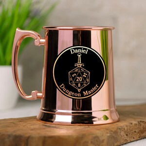 Personalized Dungeon Master Mug Dungeon and Dragons Beer Mug DM Gift Stainless Steel Cup DnD Gamer Christmas Gift For Him Husband Beer Stein