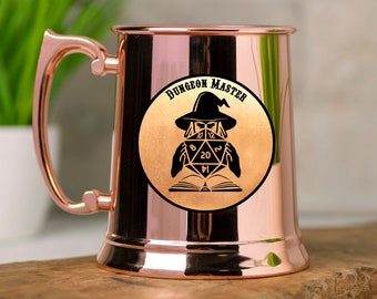 DnD Gift For Dungeon Master Role Playing Mug Dungeon and Dragons Beer Mug DM Gift Stainless Steel Beer Stein Christmas Gift For Him