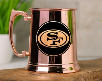 San Francisco 49ers Beer Mug American Football Gifts Stainless Steel Mug Personalized Fathers Day Gift Beer Stein Gift for Dad Husband