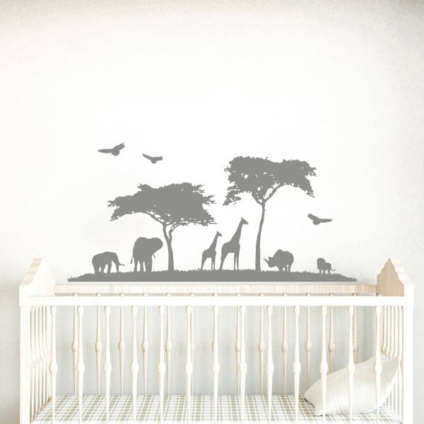 Safari Nursery Wall Decal. Wall Vinyl Sticker Nursery. Nature Etsy
