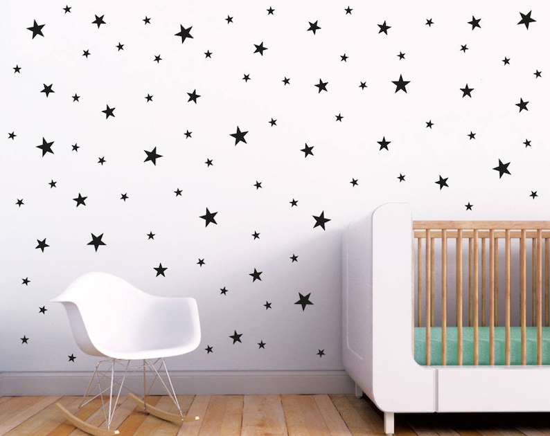 stars wall decals set / nursery wall decal. star wall decal. | etsy