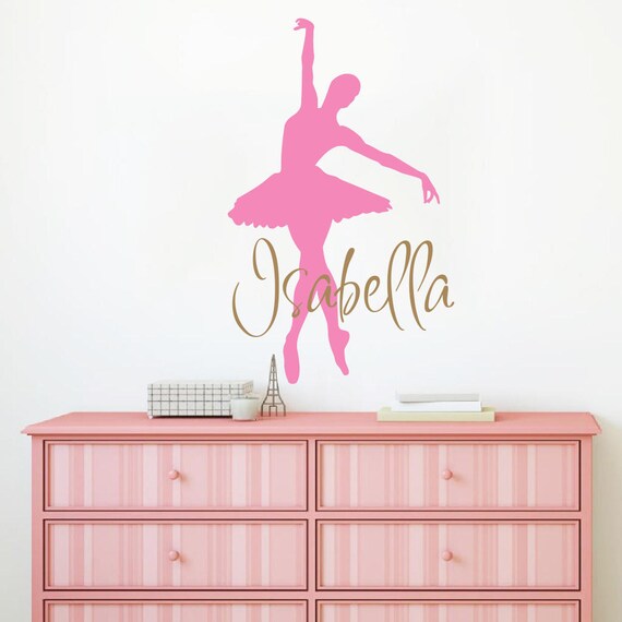 Ballerina Wall Decal Name Girls Image 0