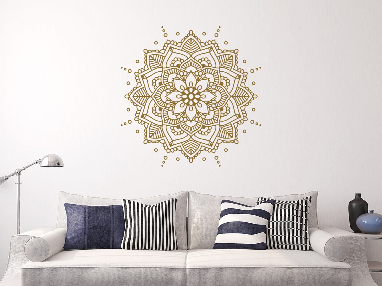 Mandala Wall Decal Vinyl Sticker Boho Bohemian Decor Moroccan Etsy