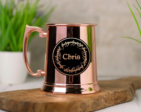 The One Ring Mug Lord of the Rings Stainless Steel Cup Personalized  Christmas Gift for Him Beer Stein Pure Copper Cup LOTR Gift Beer Mug 