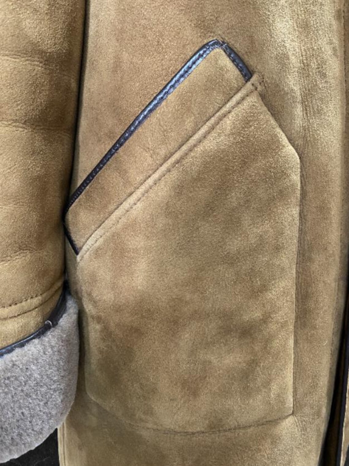 Vintage Thick Sherpa Coat-Chest 44