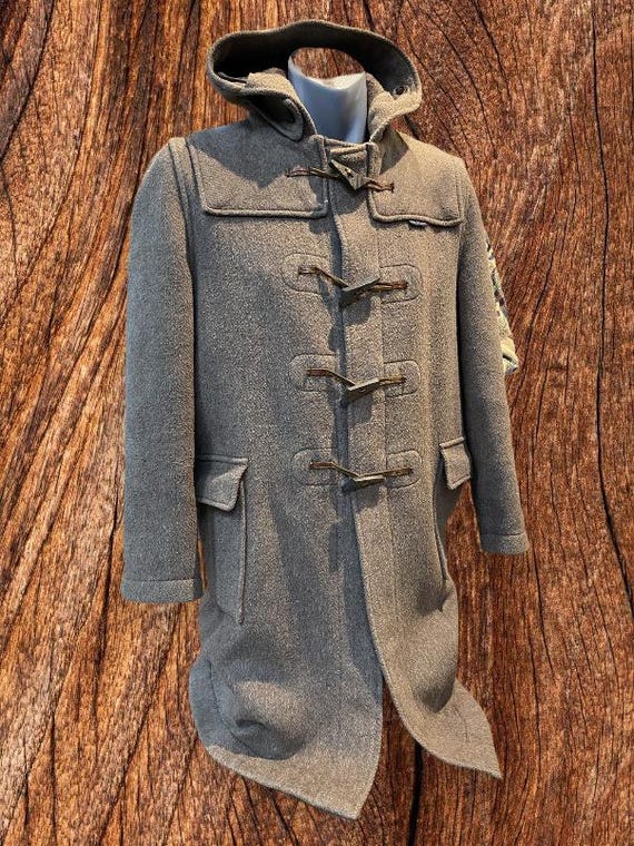 Vintage Gloverall Duffle Coat, 60s Mod English Wool, Horn Toggles