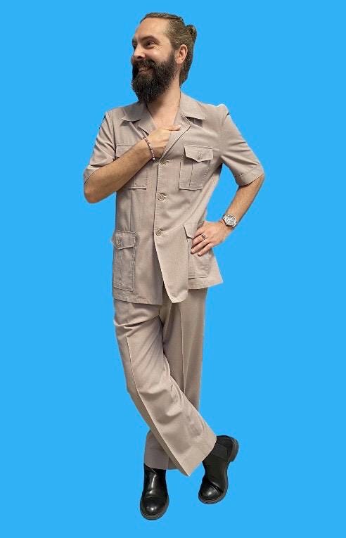 Vintage Safari Suit Tropical Safari Suit Seventies Safari Suit