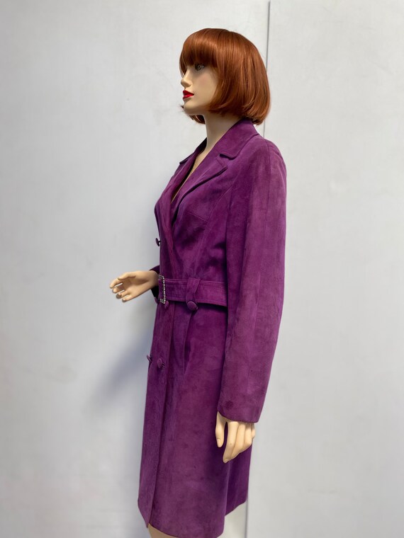 SOLD 60,s Vintage Mod Purple Suede Coat. Do not b… - image 7