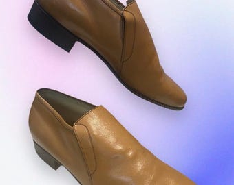 Vintage Mens Loafers Vintage Hand Made Leather Shoes
