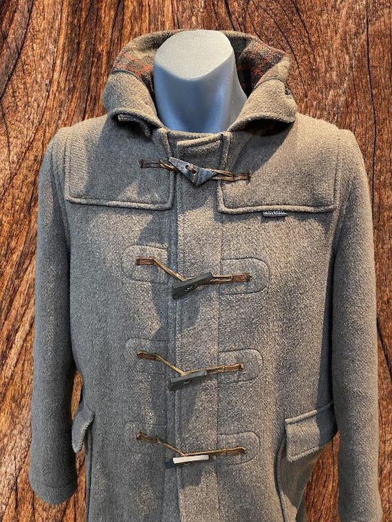 Vintage Gloverall Duffle Coat, 60s Mod English Wool, Horn Toggles