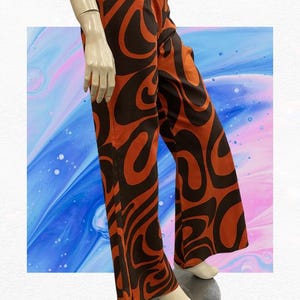 Hipster Psychedelic Flares !…Vintage Fabric Sixties Style Flares