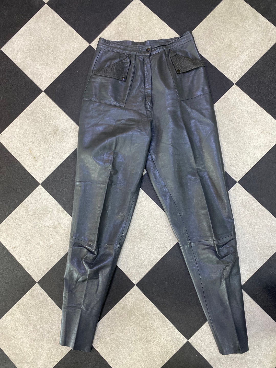 80’s High Waisted Leather Pants by First Issue