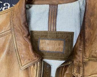 ♠tmtc5768【マッシモデュッティ】ヴィンテージ　革ジャン　ビッグ Massimo Dutti Vintage Leather Jacket - Etsy