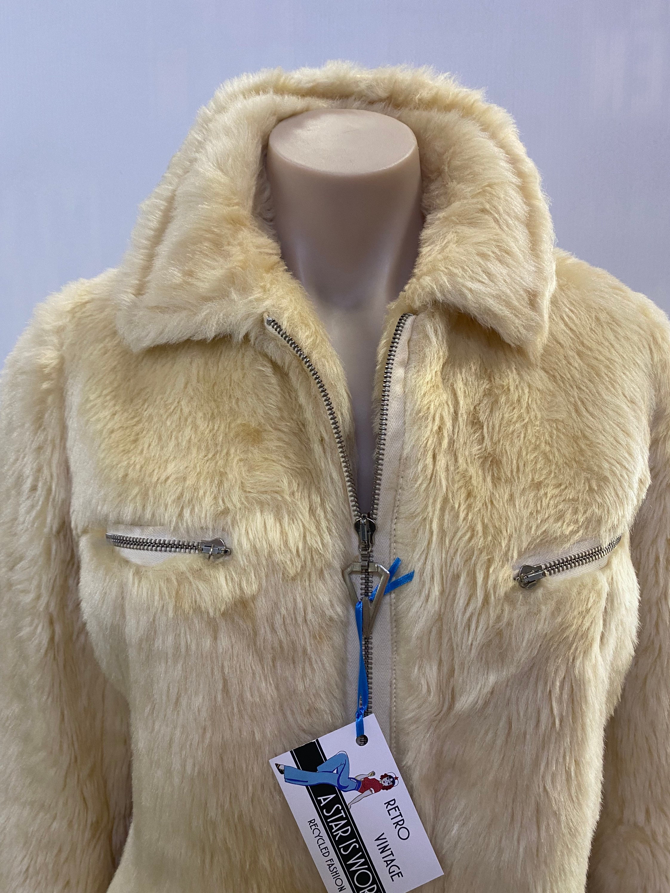 Vintage Seventies Mod Style Faux Fur Jacket - Etsy Canada