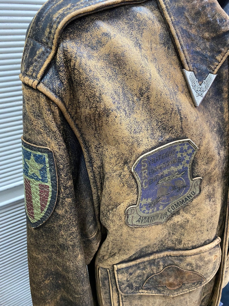 Vintage Aviator Bomber Jacket - Etsy